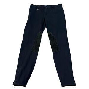 Ralph Lauren Womens Equestrian Riding Pants Size 8 Black Twill Ankle Preppy